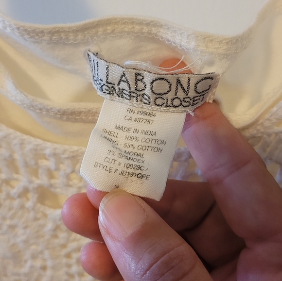 Billabong Designers Closet White Crochet Hi Lo Dress - Picture 7 of 7